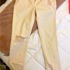 7 for all mankind cream jeans